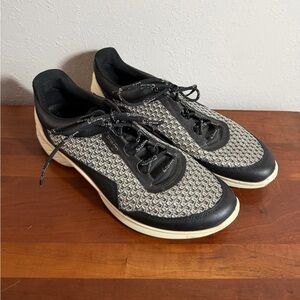 Ecco Biom Fjuel Black White Mesh Lace Up Sneaker Athletic Womens 41 Casual